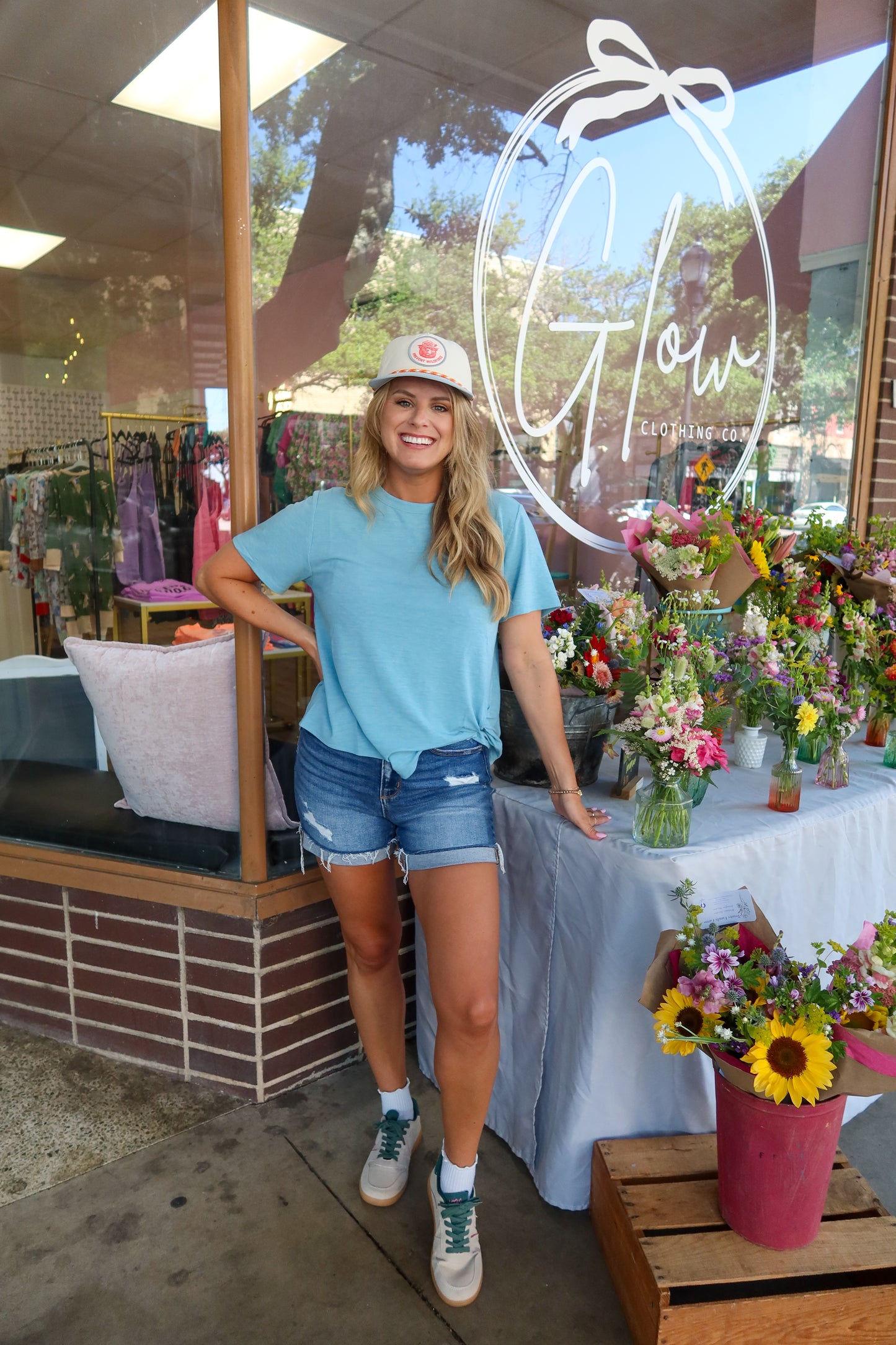 Lucky You Knotted Blue Top