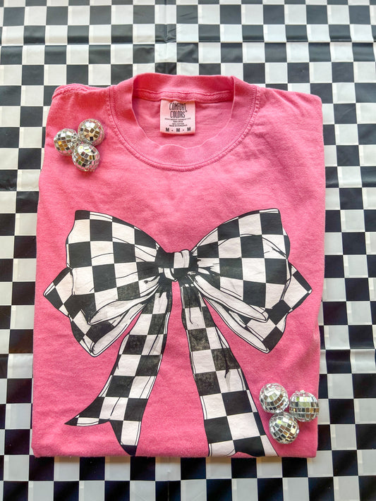 Checker Bow Graphic Tee