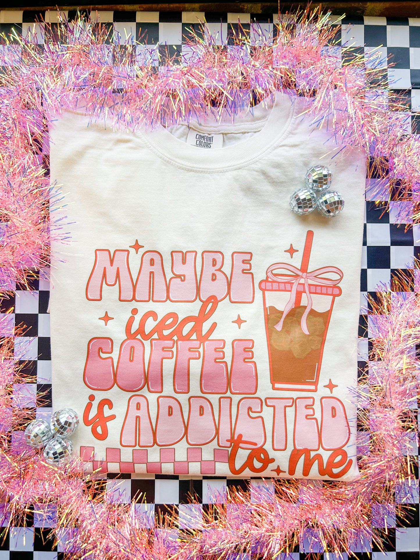 Iced coffee graphic tee